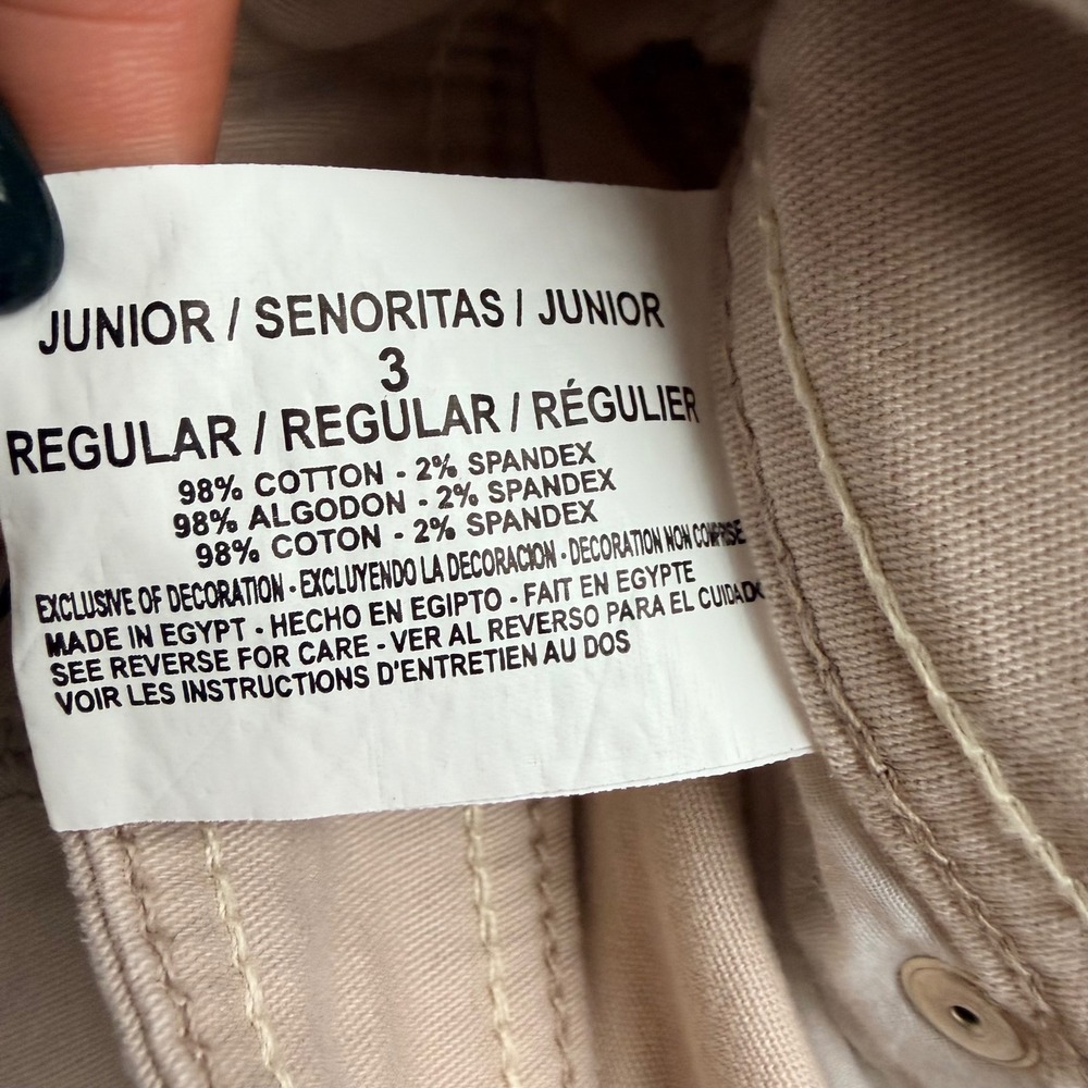 Y2K lei Sophia Hipster Flare Jeans Low Rise Khaki Size‎ 3 Junior Girls 0 Women's - Picture 6 of 6